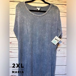 Long Wavy Marbled White and Grey Dress